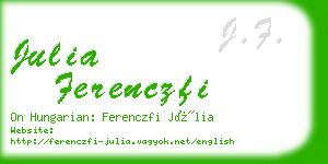 julia ferenczfi business card